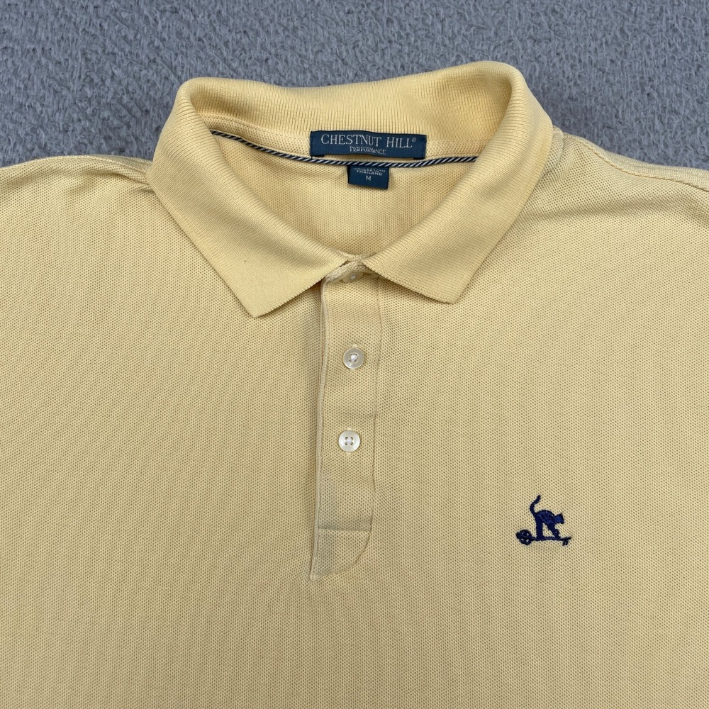 Cat Cay Bahamas Polo Shirt Mens M Yellow Performance Cotton Pique Yacht Club